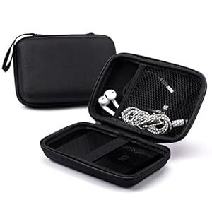 Disco duro externo Estuche de transporte portátil Digital Gadget Case Impermeable Negro
