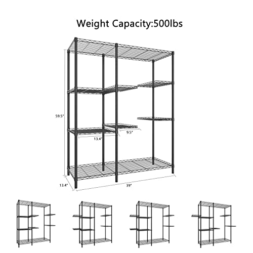 Xiofio 8-Tier Plant Stand For Indoor Outdoor,Large Reinforced Plant Shelf Tall For Multiple Plants Plant Rack,Adjustable Plant Stand Suitable For Bedroom Living Room Balcony Garden,Black #TOP4