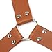 YONGHS Mens Body Chest Harness Belt Fashion Punk Gothic Pu Leather Shoulder Cage Belt Strap Cosplay Clubwear Costume Brown One Size