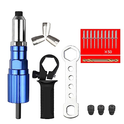 Adaptateur de rivet pour perceuse avec boîtier robuste en aluminium