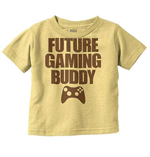 Brisco Brands Future Gaming Buddy Gamer Dad Joke Toddler Boy Girl T Shirt Butter