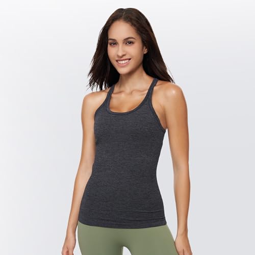 Image of sphinx cat Yoga Racerback Tank Top for Women with Built in Bra,Women's Padded Sports Bra Fitness Workout Running Shirts