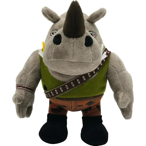 Peluche Rocksteady TMNT cadeau figurine Mutant Mayhem dès 3 ans
