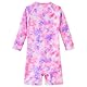 UMELOK Baby Mädchen Badeanzug UPF 50+ Sonnenanzug Schutz Langarm Bademode Für Baby UV-Schutz Pink/Tie Dye 12-18M