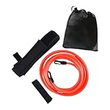 Lljsszr Swim Resistance Belt Swimming Belt Aquatic Resistance Band Swim Tether Complete Set Mesh Storage Bag TPE Material Suitable for Swimmers Water Workout, Red