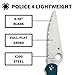 Spyderco Police 4 Lightweight Knife with K390 Premium Stainless Steel Blade with Durable Blue FRN Handle - SpyderEdge - C07FS4K390
