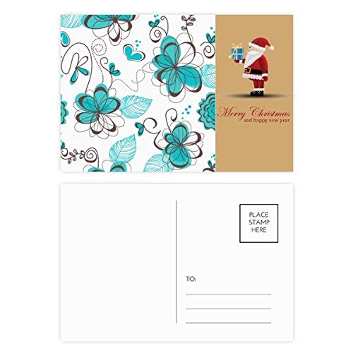 Cartes postales de Père Noël aigue-marine lot de 20 pièces pour vœux