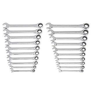 GEARWRENCH 20 Piece SAE/MM Ratcheting Combination Wrench Set| 35720A-02