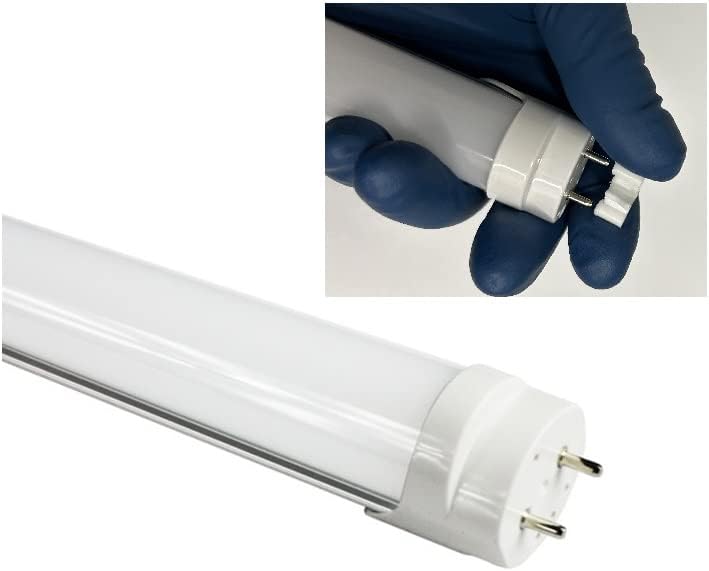 Not-a-Plug-and-Play (Type B) T8 LED Tube Light - 2FT 24-Inch 10W (18W Equivalent), Warm White 3000K, F17T8, F18T8, F20T10, F20T12/WW, Double-End Powered, Frosted Cover - 85-265VAC