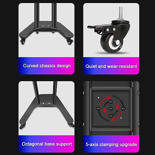 Soporte móvil para TV con ruedas para pantallas 32-60 pulgadas miniatura 5