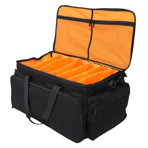SPYMINNPOO Bolsa de Concierto de DJ, Bolsa Organizadora de Servicio Pesado con Divisores Extraíbles y Bolsillo Múltiple para Accesorios de DJ, Almacenamiento de Engranajes y Cables