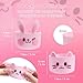 SEVENKA 2 Cute Animal Silicone Boot for Stanley Boot, Cat & Rabbit Bottom Protector Cover for Stanley Cup Boot 40oz 30oz Tumblers Protective Sleeve, Anti-Slip, Scratch-Resistant, Washable