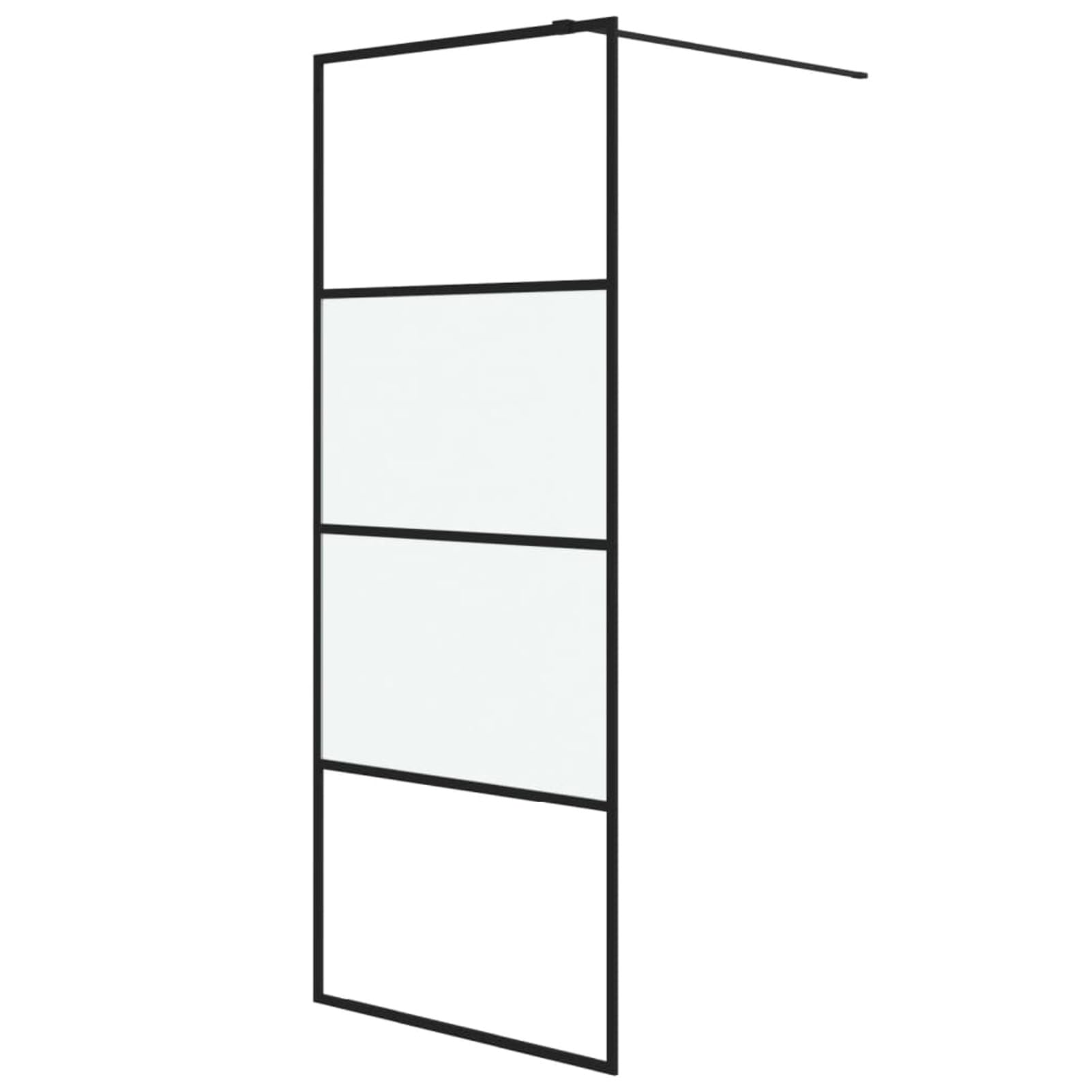 LAPOOH Mampara de Ducha Vidrio ESG semiesmerilado Negro 80x195 cm, Mampara Bañera, Mampara Baño Ducha, Cabina De Ducha, Mampara Baño 152125
