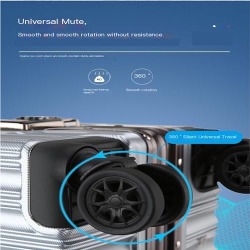 PANKERS Travel Suitcase Aluminum Frame Travel Trolley Suitcase Large Capacity Retro 22-inch Universal Wheels for Men and Women Trolley Case4