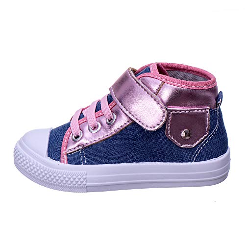 Tênis Infantil Feminino Bebê Leve Para Passeio - AS174 Cor:Azul Jeans;Tamanho:19/20