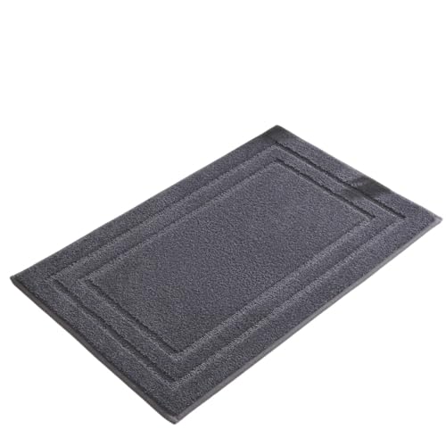 【ChopEase】 玄関 マット 足ふきキッチン 抗菌 防カビ ふわふわ 丸洗い 廊下 洗面台 寝室 屋内 室内 コーラルベル 吸水 速乾 滑り止め フロック加工マイクロファイバーを使用した吸水性に 浴室用 (ダークグレー,50x80cm)