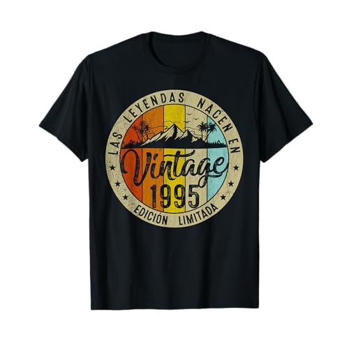30 años cumpleaños hombre mujer vintage 1995 Regalo Camiseta