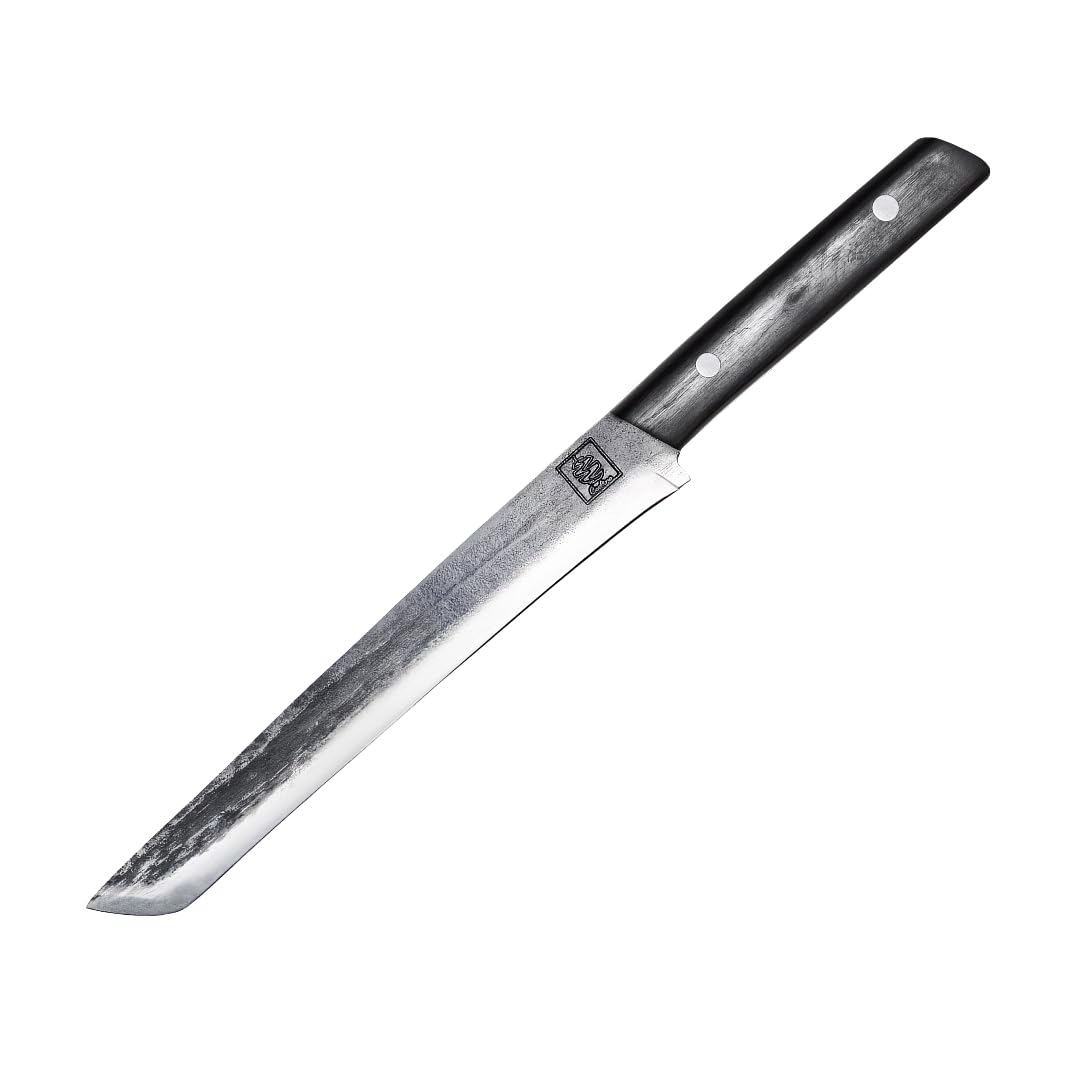 COOLINA Ronin 11-Inch Brisket Slicing Knife, Hand-Forged High-Carbon Steel
