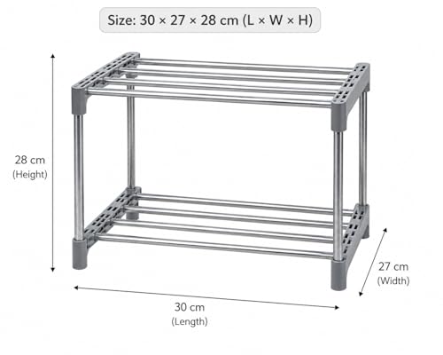 Image of Owme Stylish Multi-Layer Collapsible Wardrobe | 1 Shelf Space-Saving Shoe Organizer Cabinet for Home & Office | Modular Collapsible Wardrobe, Foldable Almirah