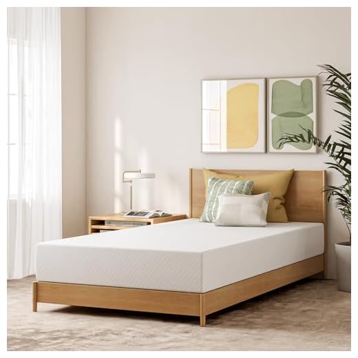 GAESTE 10 Inch Twin Cooling Gel Memory Foam Medium Firm Mattress Breathable Pressure Relief CertiPUR-US Certified Foam, Mattress-in-a-Box for Kids and Adults No Fiberglass (Twin, 10 in)