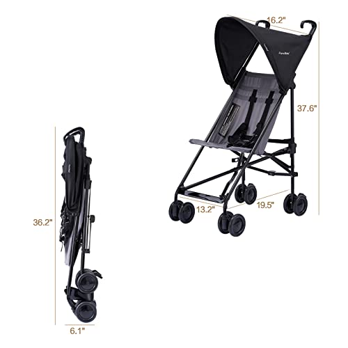 Pamo Babe Baby Umbrella Stroller, Lightweight Stroller, Compact Foldable Travel Strollers For Babies And Toddlers Up To 33 Lbs(Black) #TOP1