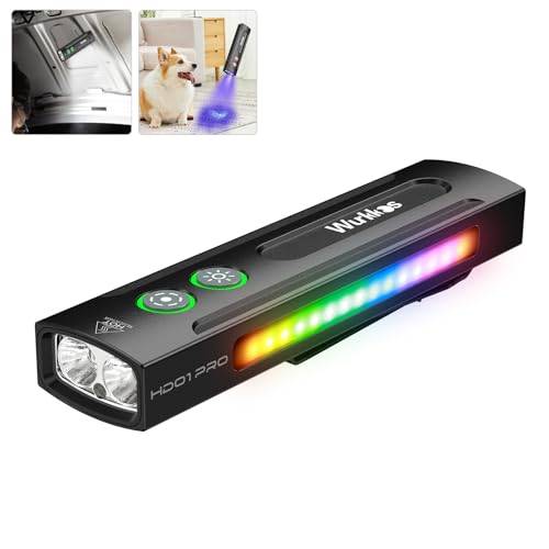 Image of Wurkkos HD01 PRO 6-in-1 Flashlight -White,UV Light,Green Light, Side Light | Working Handle Flashlight with Magnetic 1200LM for Outdoor Camping