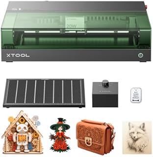 xTool S1 20W Engraving Machine Essential Kit, Auto Focus, Enclosed Engraver and Cutter, Lightburn Compatible, Cutting and Engraving for Wood and Metal, Class I Safety