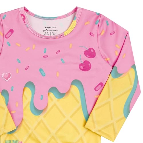 Maio Bebê Menina Macacão Roupa Praia Piscina Proteção Solar UV (BR, Idade, 1 Ano, Bebês (meninas), R