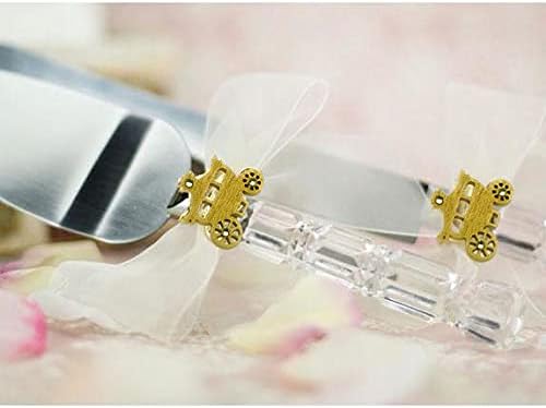 Cinderella Fairy Tale Coach Wedding Cake Server Set (Silver/Gold)