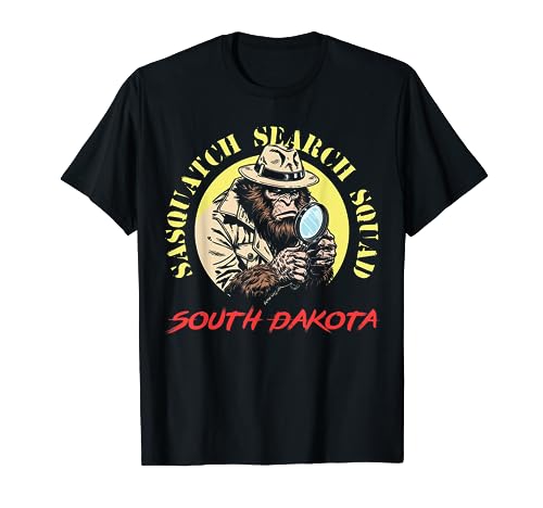 South Dakota Sasquatch Search Squad! Funny Bigfoot Detective Camiseta