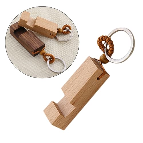 SAFIGLE Soporte Para Teléfono Móvil Llavero Montar Soporte Para Celular Ligero Soporte Para Teléfono De Escritorio Teléfono Inteligente Pararse Ultravioleta De Madera