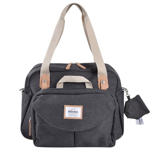 BÉABA, Sac à Langer Genève II, Modulable, Grande contenance, Rangements multiples, Pochette avant amovible, Matelas à langer, Pochette repas isotherme,...