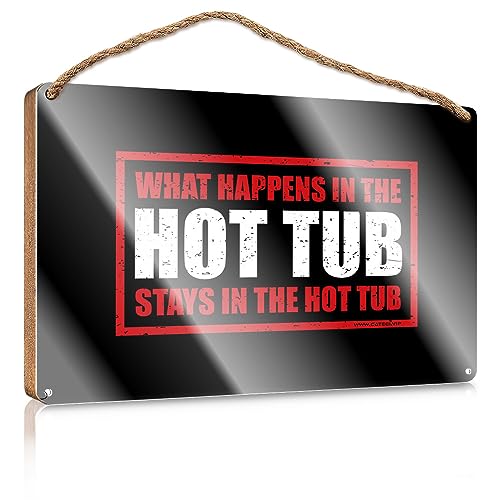 ItBXhATC p[\iCY What Happens in The Hot Tub Stays in The Hot Tub ؐTC փhATCpv[N (J[: J[ATCY:23X35CM)