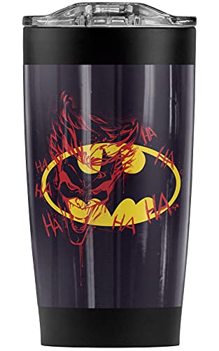 Batman Joker Graffiti Stainless Steel Tumbler 20 oz Coffee Travel Mug/Cup, Vacuum Insulated & Double Wall with Leakproof Sliding Lid | Great for Hot Drinks and Cold Beverages