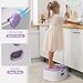3-in-1 Potty Training Toilet, Portable Potty, Potty Training Seat and Toddler Step Stool, Easy Setup and Clean, Anti-Slip Toddler Potty Trainer for Boy Girl,Lavender