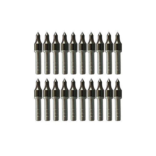 JIEXI HWYP Archery Arrow Inserts with 100 Grain Arrow Field Points for ID 6.0mm Arrow Pack of 50