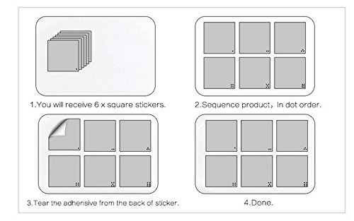 Upstore 6 Pk 5.1Inch Square Creative 3D Pattern Non-Slip Bathtub Stickers Safety Tubs Treads Bathroom Showers Self-Adhesive Anti-Slip Appliques Mat Gritty Textured Bathtub Strips For Bath Pools #TOP5