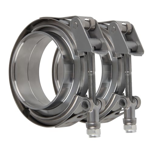 5 inch Quick Release V Band Clamp 304 Stainless Steel, 2pcs 5" with Flanges by Salem Auto Parts - Image 3