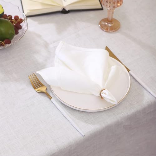 Nappe lin blanc Simple&Opulence linge de table poétique et authentique