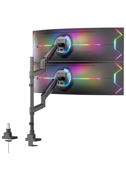 Mount-It! Dual Ultrawide Monitor Desk Mount for 17–49