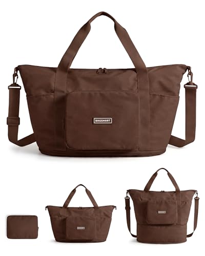 BAGSMART Foldable Travel Bag, 37L Expendable Personal Item