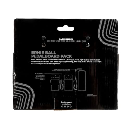 Ernie Ball P06462 Flex Patch Cables Pedalboard Multi-Pack thumb #1