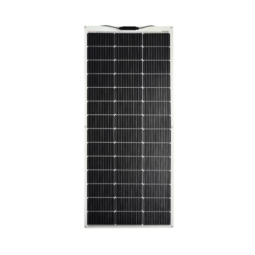 enjoy solar® Panneau Solaire Semi-flexible Monocristallin 150W 12V ETFE, Cellules Solaires PERC 182 * 182mm avec 10 Busbars - Idéal pour Camping-car, Installation de...