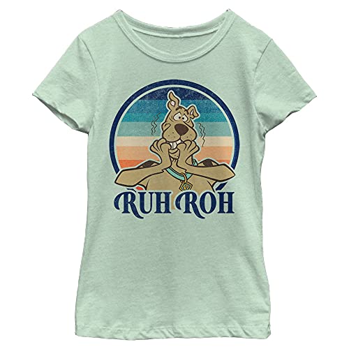 WARNER BROS Doo Scooby Sunset Ruh Roh Girl's Heather Crew Tee