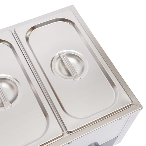 Edelstahl Buffetwärmer, speisenwärmer elektrisch, 7L, 850W, in Restaurants, Kantinen, Imbissbuden, Schnellrestaurants usw. verwendet. – Bild 7