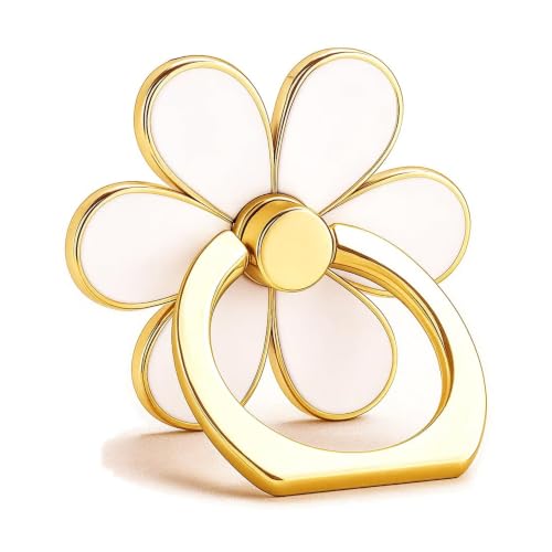 NXVX Flower Phone Ring Holder & Grip, White, 1-Pack