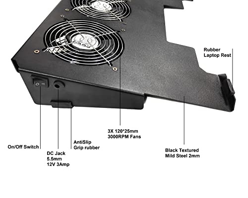 Image of FourDot Industrial High Speed Laptop Cooling Pad for Gaming Laptops (15.6 Inch Revision D)