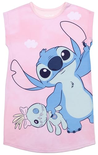 Disney Lilo & Stitch Girls' Nightgown Short Sleeve Sleep Dress – Pajama Dress Sleepwear for Girls