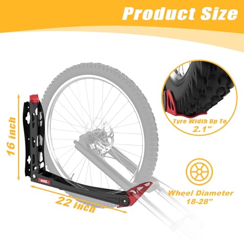 TORACK-BIKEPAL-Space-Saving-Wall-Mounted-Swivel-Bike-Racks-Vertical-Bike-Wall-Hangers-for-Garage-Storage-Solution-2-Pack