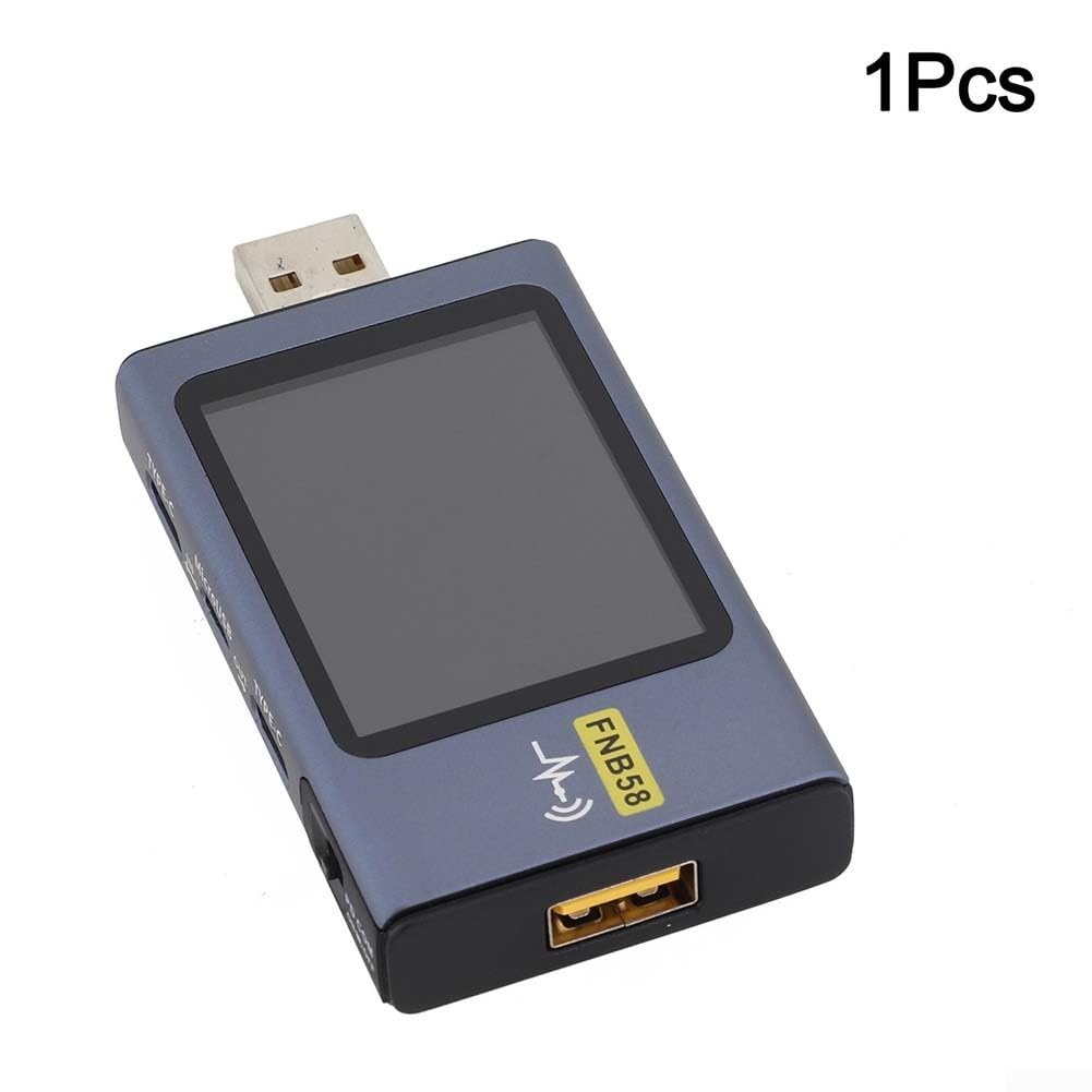 Tester USB C FNB58 con misuratore di potenza digitale per rilevamento rapido della carica PD QC, monitor della corrente di tensione per cavo di ricarica, gamma 4-28 V, 0-7 A